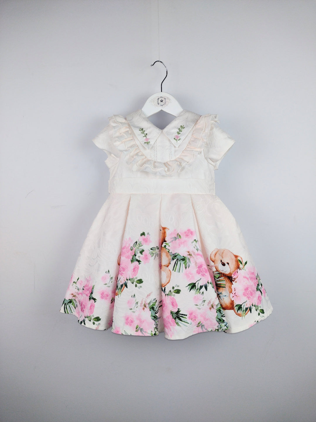 Teddy Bear Print Girls Dress