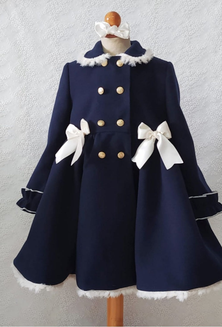 Sonata Navy Clara Coat (Made to order)