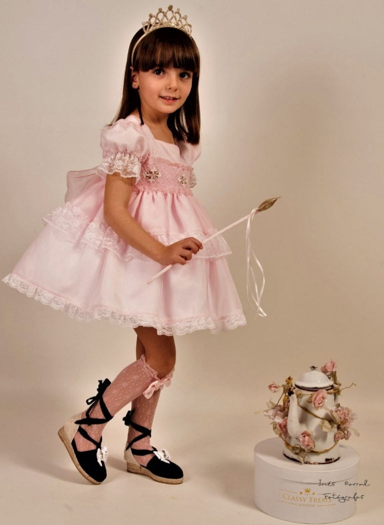 Sonata Girls Dalia Hand Smocked Dress - (Made to order)