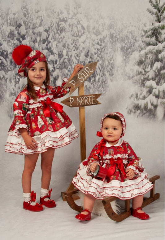 Sonata Christmas Print Dress (IN STOCK - 2years)