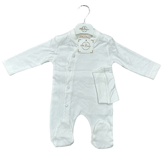 Unisex Plain White Babygrow