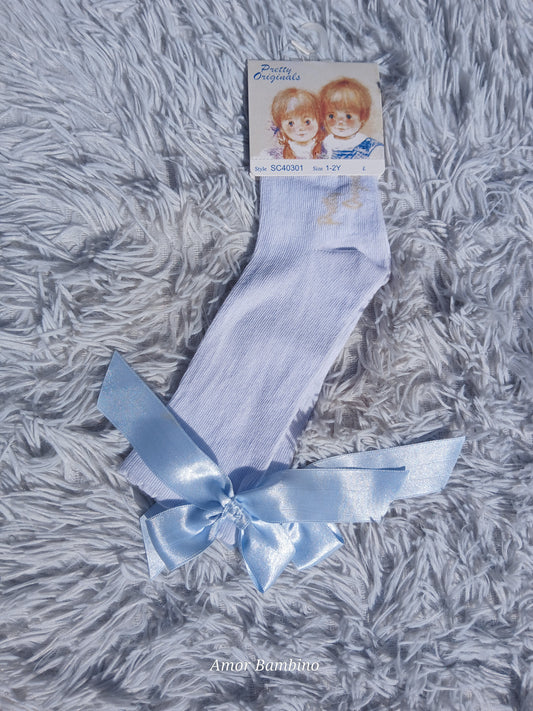 Pretty Originals Blue Kneehigh Socks