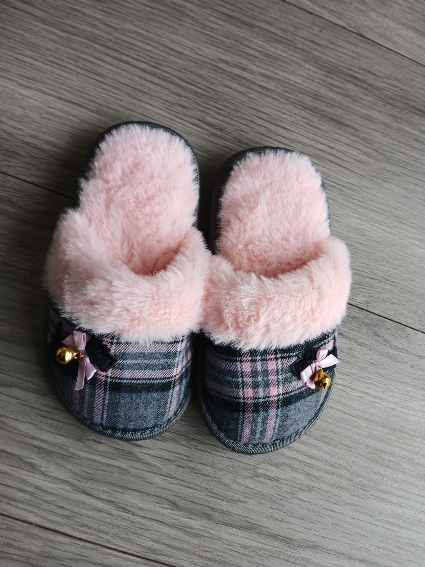 Girls Pink Fluffy Scotty Dog Slippers