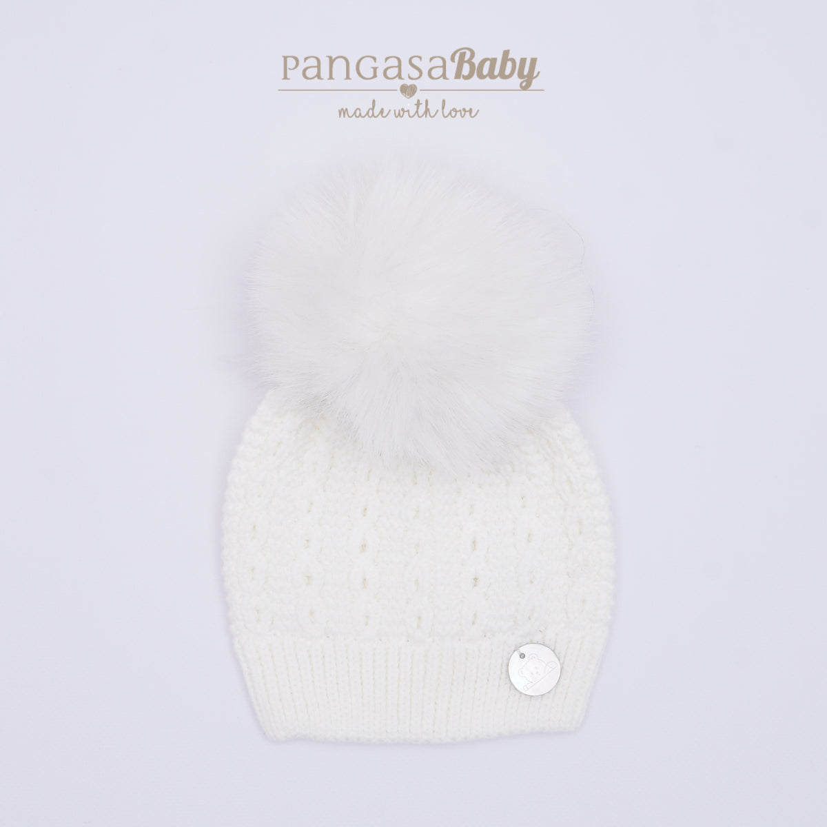 Pangasa Baby Faux Pom Cable Hat - 12 colours - Preorder