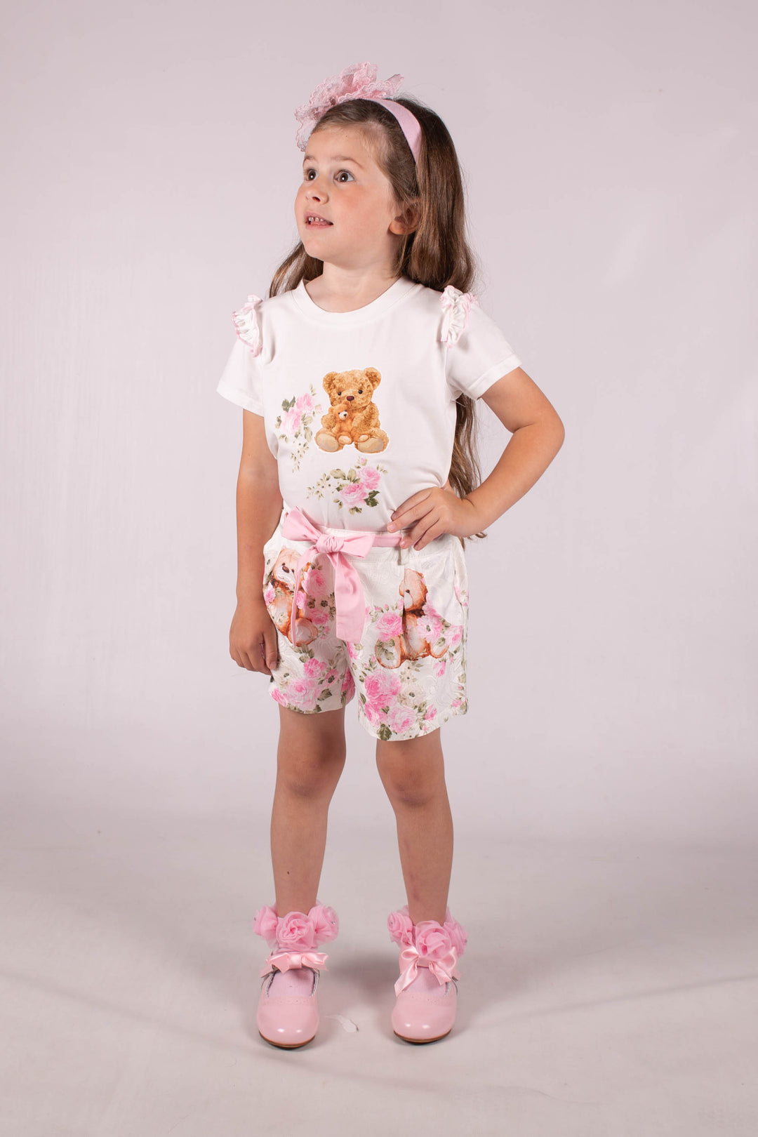 Girls Teddy Bear Top & Short Set