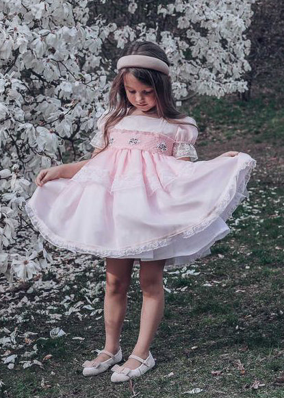 Sonata Girls Dalia Hand Smocked Dress - (Made to order)