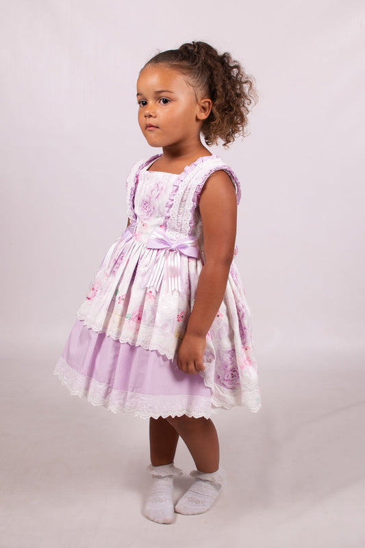 Girls Lavender Rose Dress