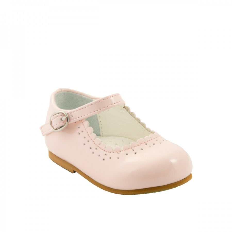 Girls Mary Jane White Buckle Shoes