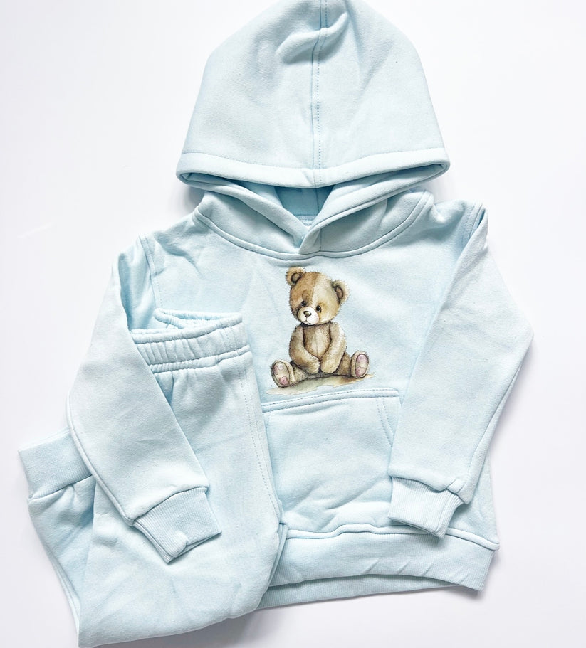 Boys Baby Blue Teddy Bear Tracksuit