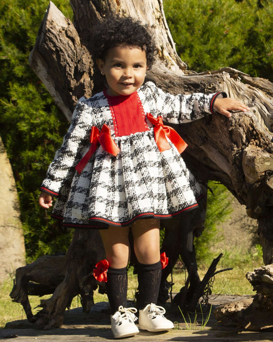 Tweed Girls Puffball Dress (Made to order)