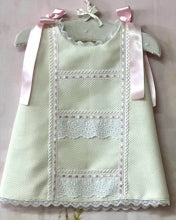 Baby Cream & Pink Pique Dress (Made to order)