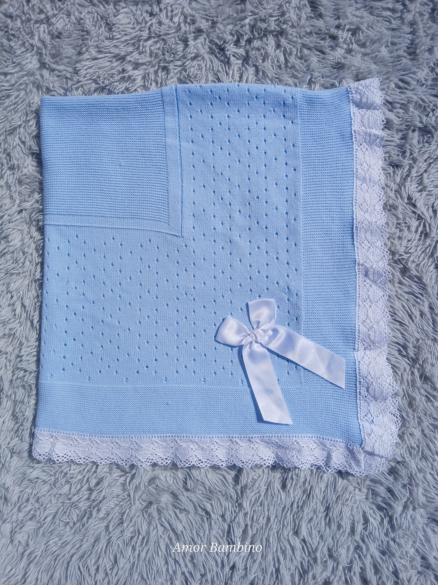 Blue and White Blanket