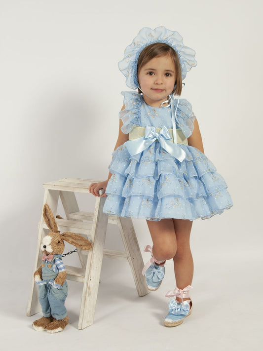 Blue Organza Dress (Made to order)