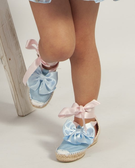 Blue Bow Shoes (Made to order)