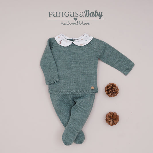 Pangasa Baby Green Deer 2 Piece Boys Leggings Set - Preorder