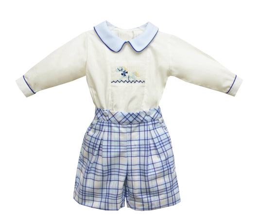 Boys Carousel Smocked Set