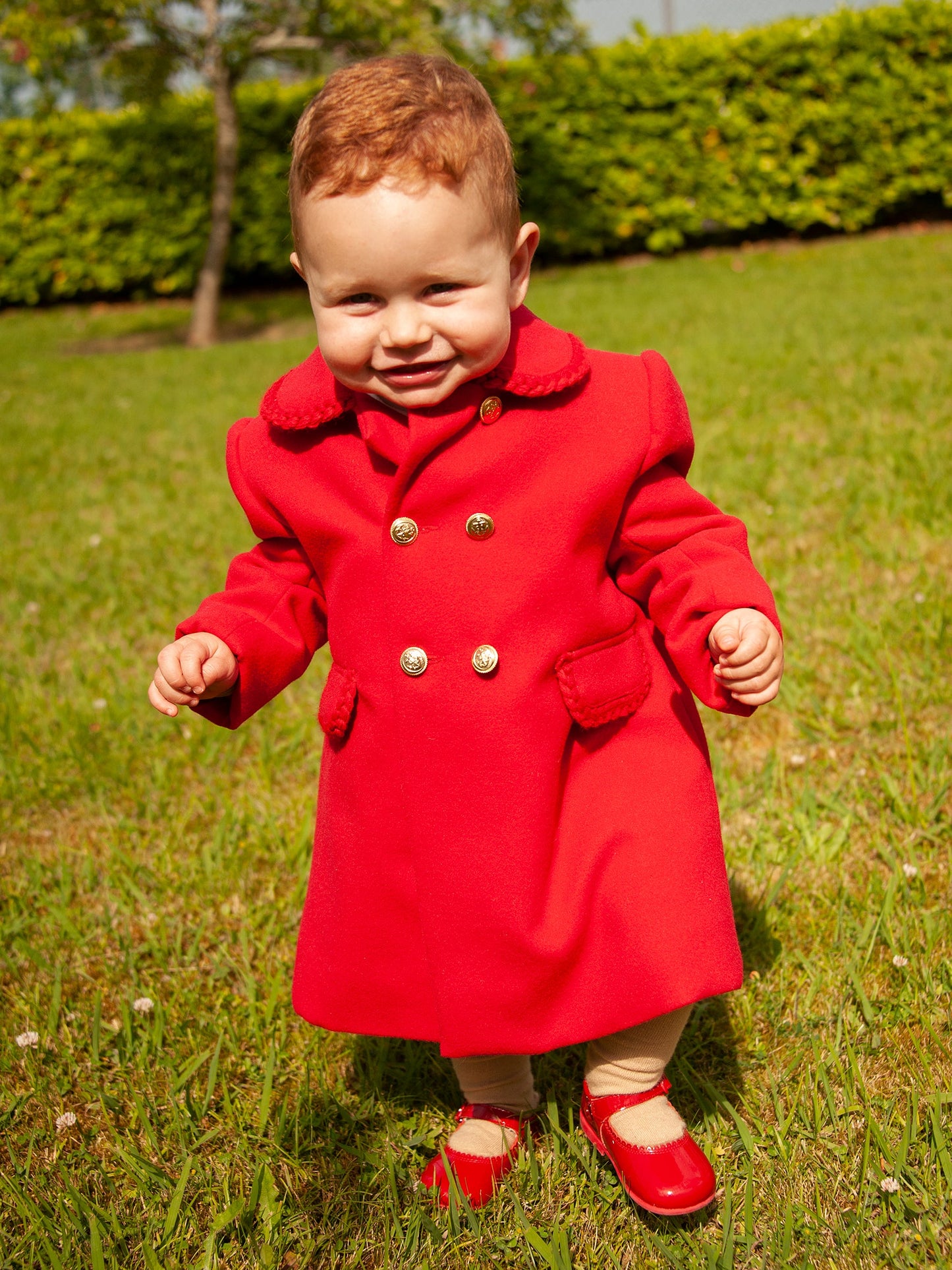 Sonata Boys Red Mouflon Coat (Made to order)