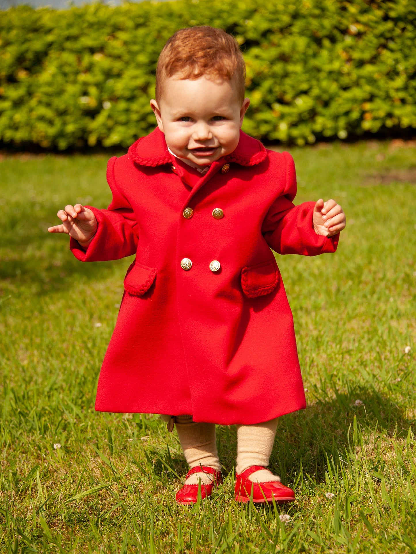 Sonata Boys Red Mouflon Coat (Made to order)