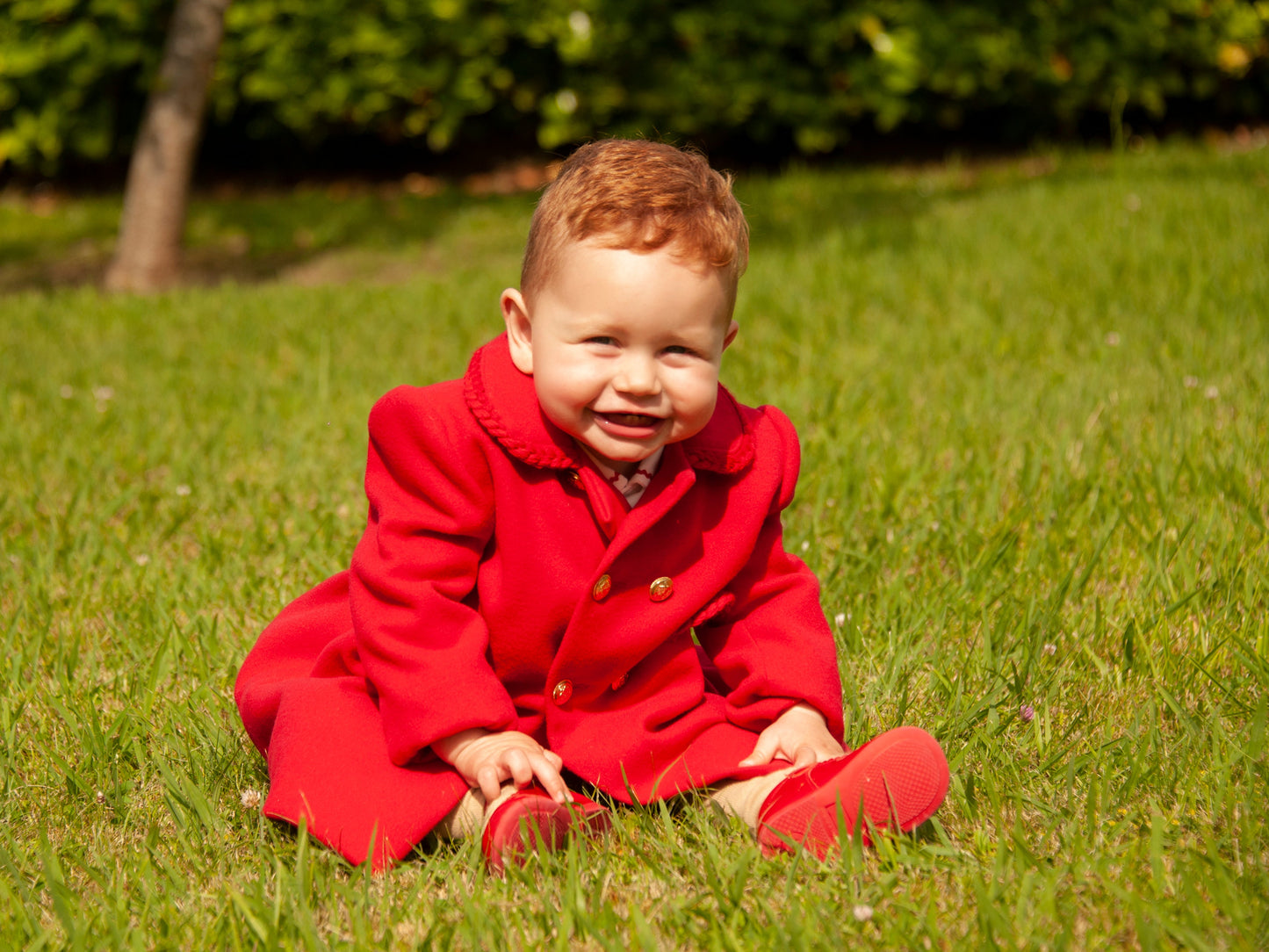 Sonata Boys Red Mouflon Coat (Made to order)