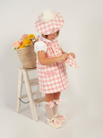 Sonata Girls Pink Gingham A-line Dress - (Made to order)