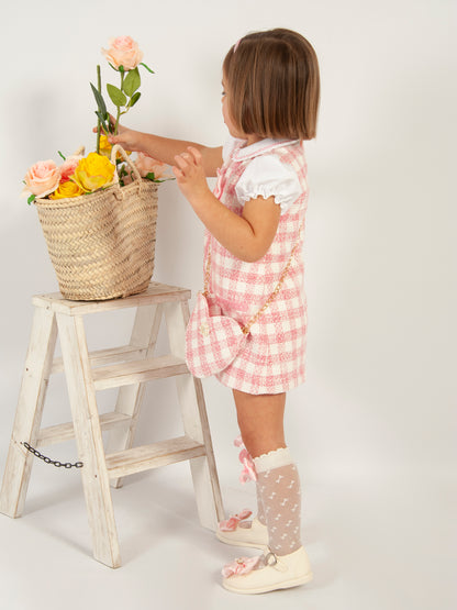 Sonata Girls Pink Gingham A-line Dress - (Made to order)