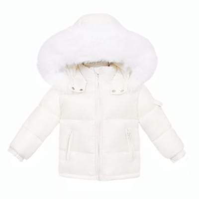 Cream Faux Fur Hooded Coat