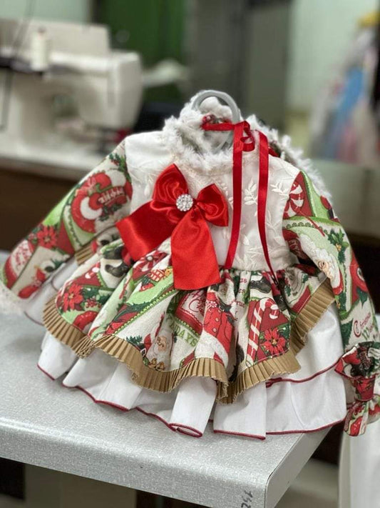 Sonata Christmas Puffball Dress (Ready To Send 6months)