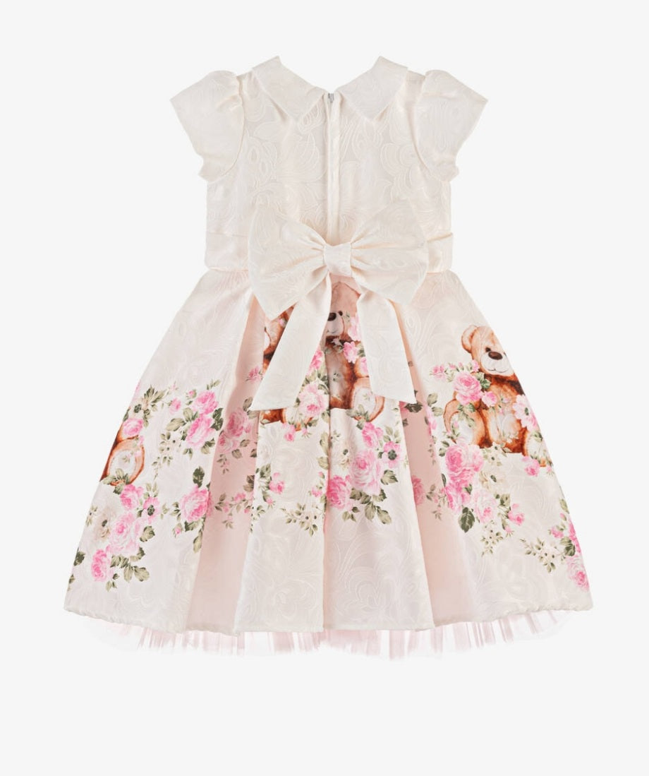 Teddy Bear Print Girls Dress