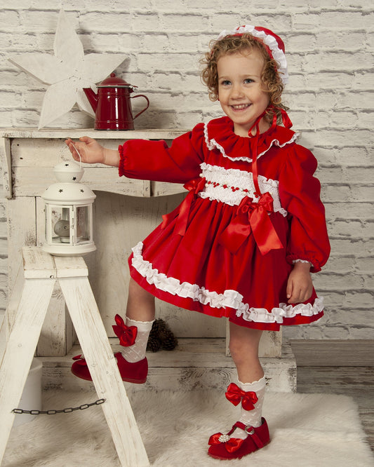 Sonata Red Hand Smocked Dress (18months)