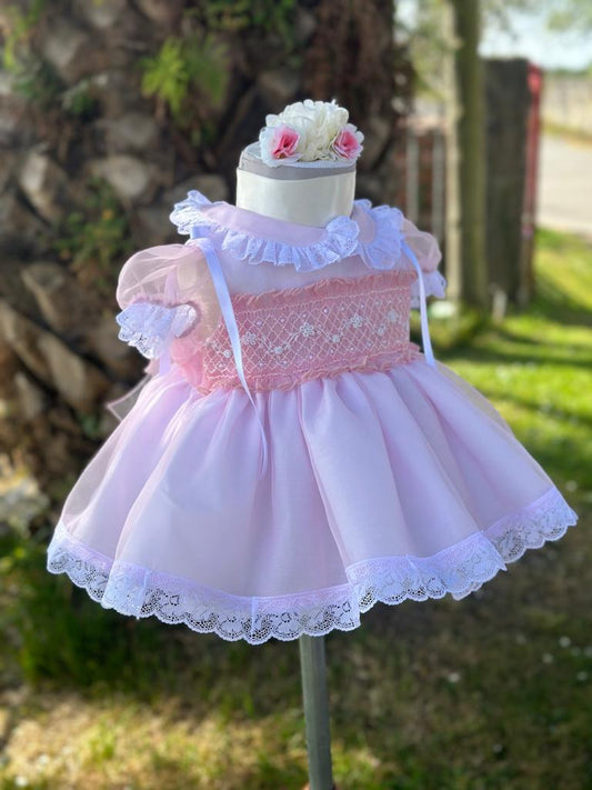 Sonata Rosa Double Hand Smocked Dress (Made to order)