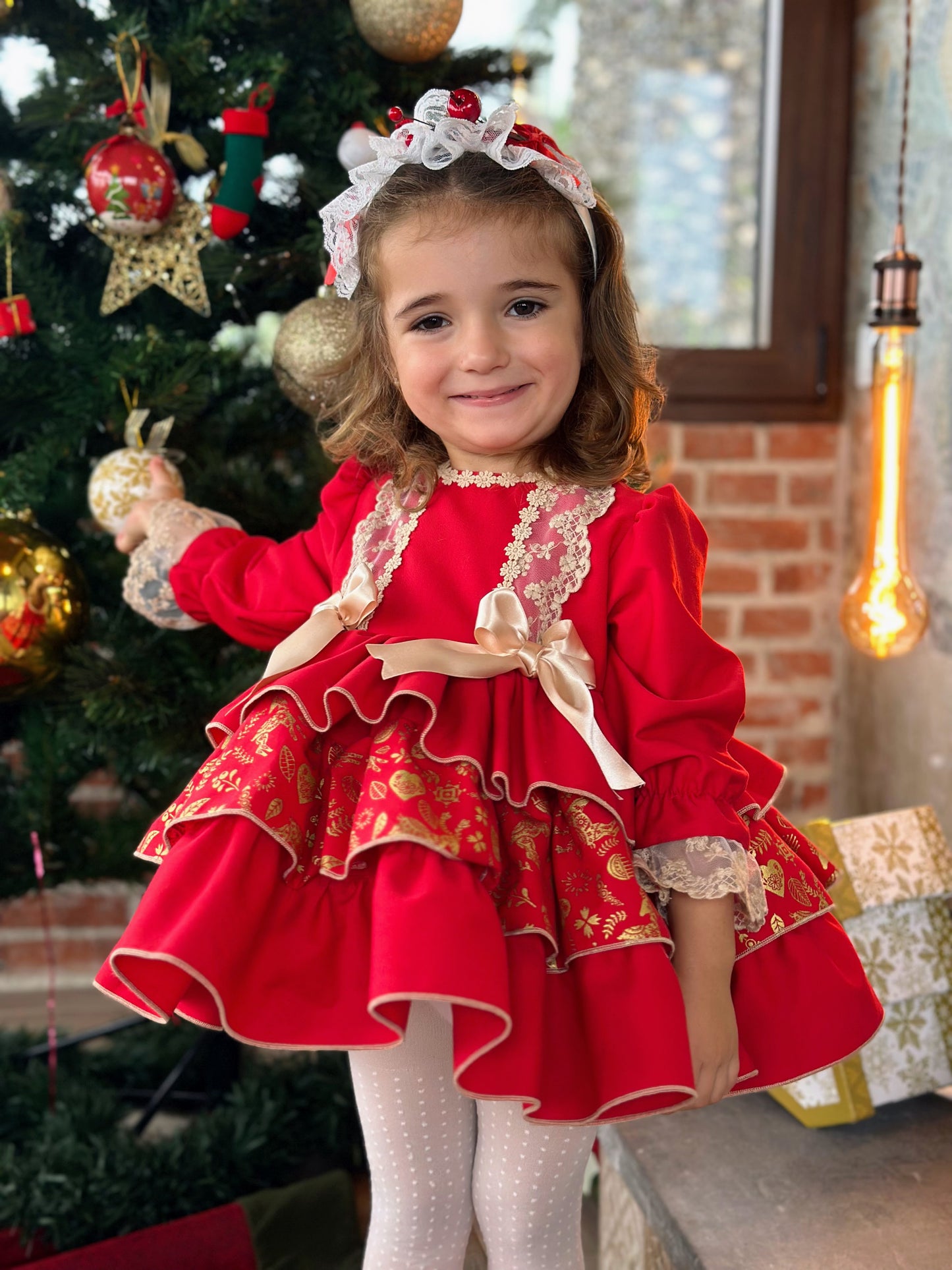 Traditional Red Christmas Dress (Made to order)