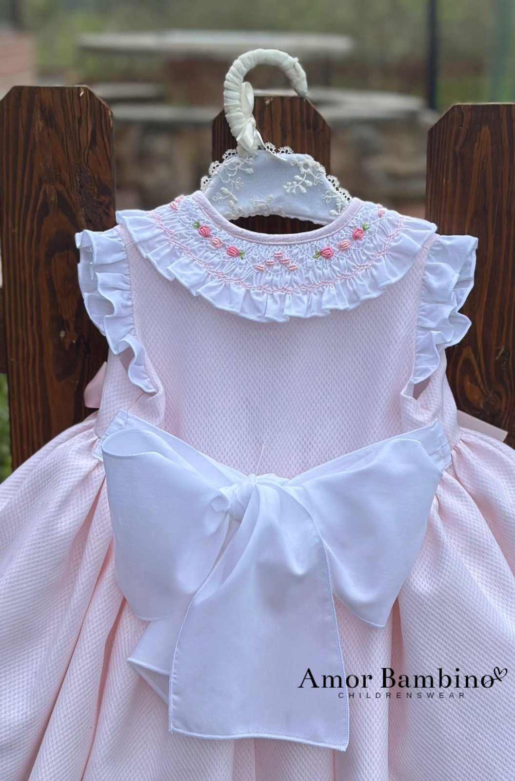 Girls Handsmocked Collar Dress (Made to order)