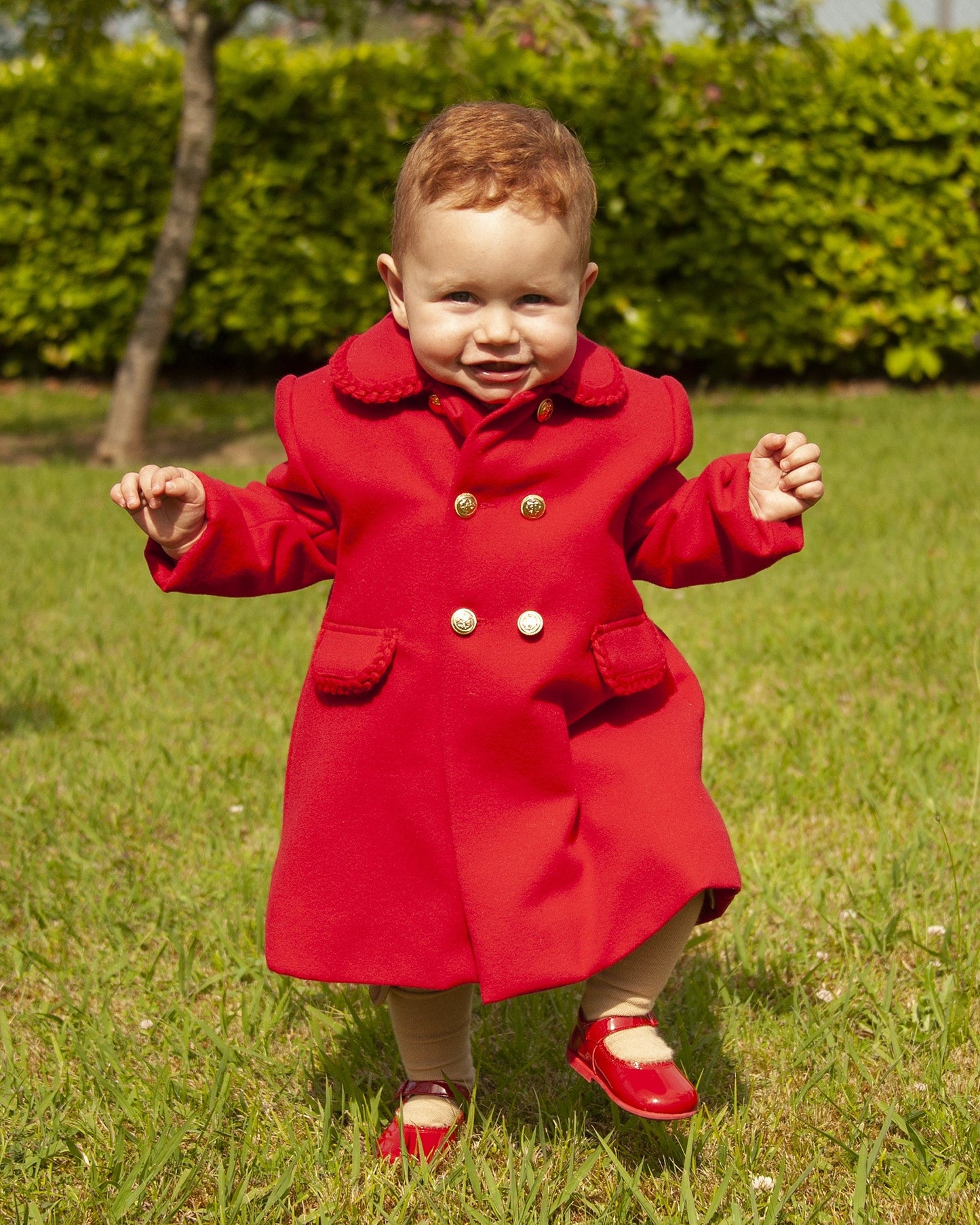 Sonata Boys Red Mouflon Coat (Made to order)