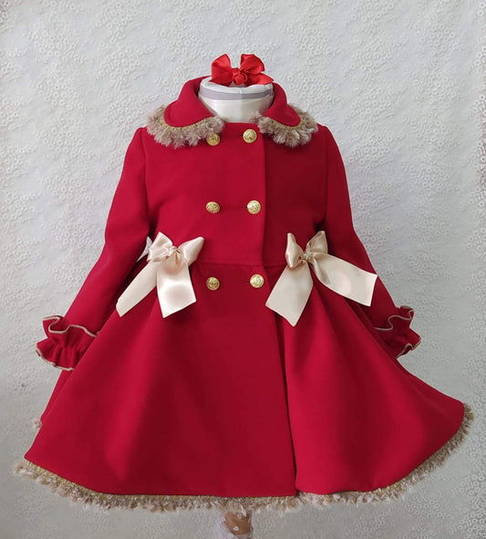 Sonata Red Clara Coat (Made to order)