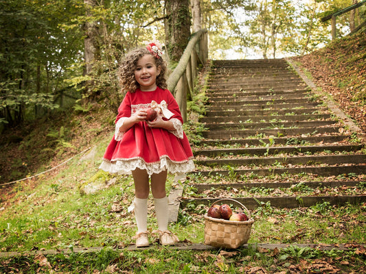 Sonata Red Puffball Dress (Made to order)