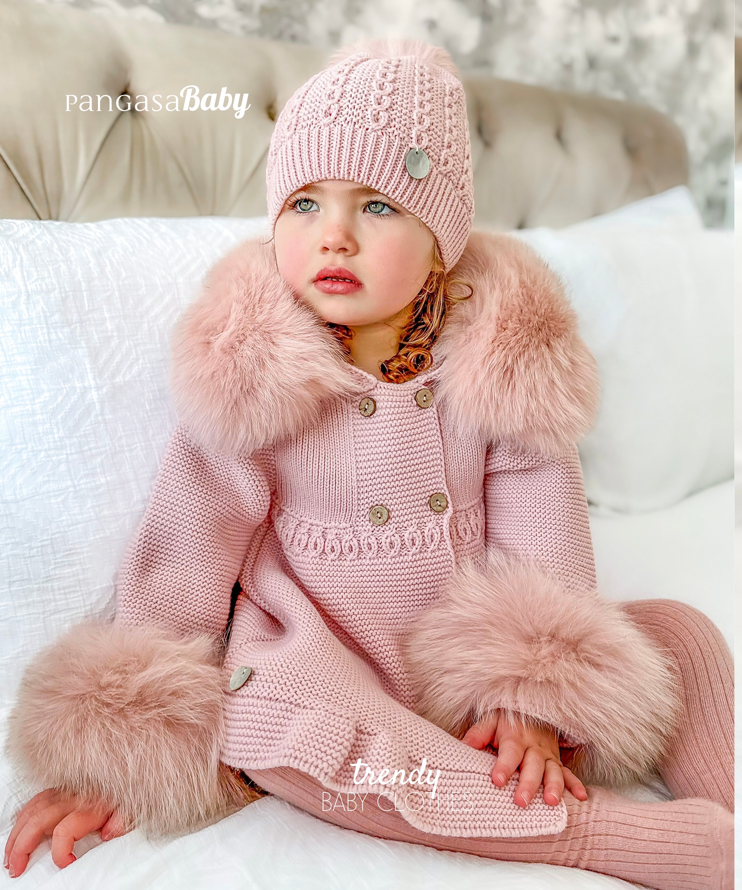 Pangasa Baby Vintage Pink Jacket 2024 Amor Bambino Childrenswear