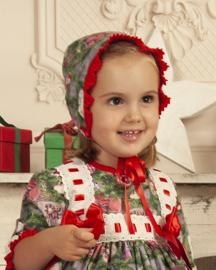 Sonata Christmas Print Puffball Dress - (Made to order)