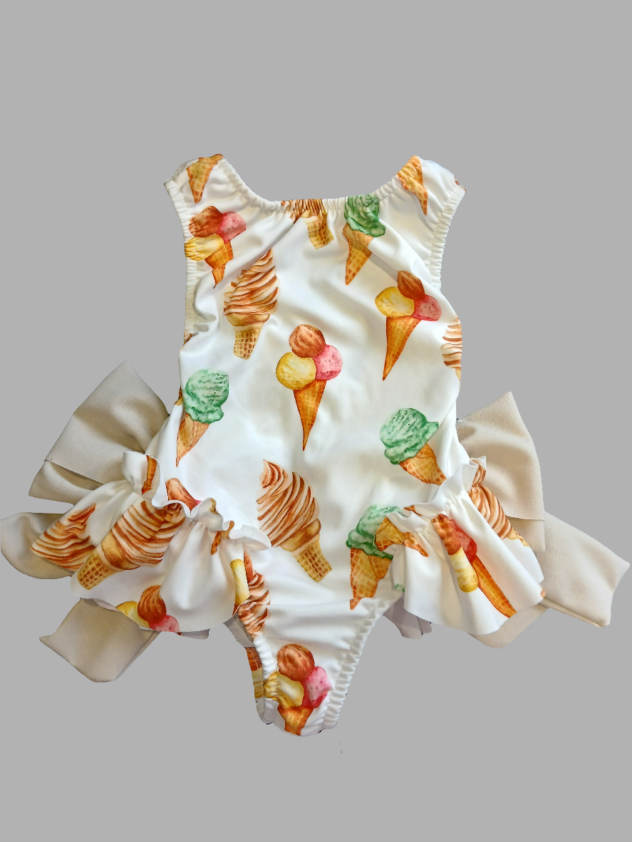 Girls Ice Cream Swimming costume