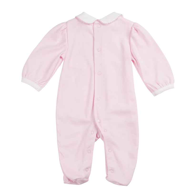 Baby Girls Pink Heart All In One Baby Grow