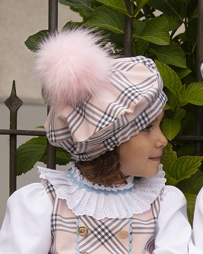 Sonata Pink Tartan A-Line Dress, Blouse & Hat - (In Stock 18months)