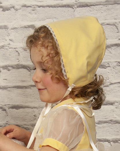 Yellow Hand Smocked Flower Basket Dress - (Made To Order)