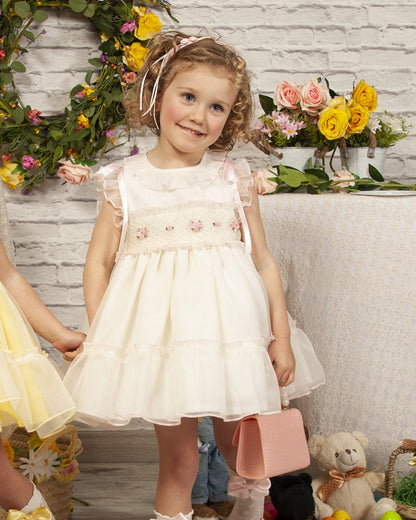 Girls Hand Embroidered Dress - (Made to order)