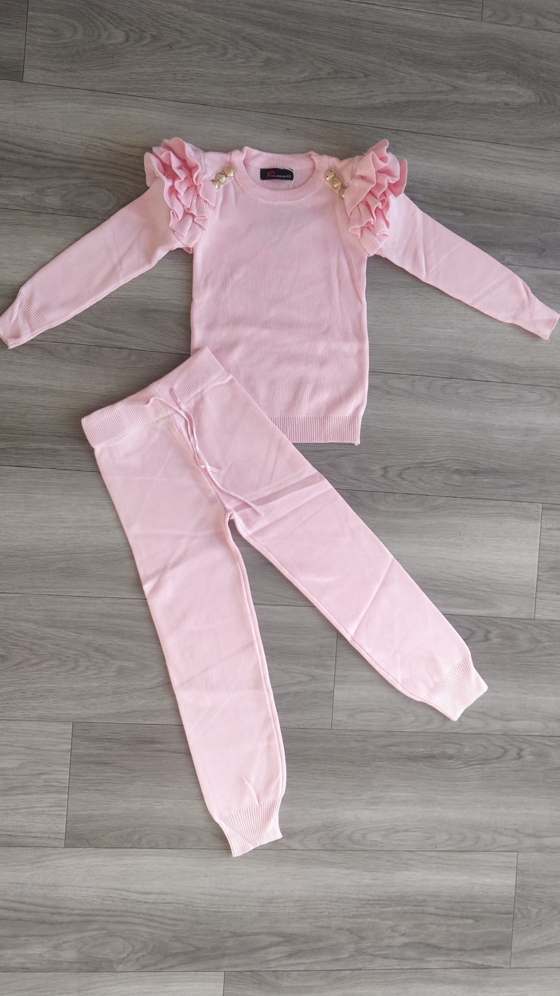 Girls Pink 2 piece Lounge Set