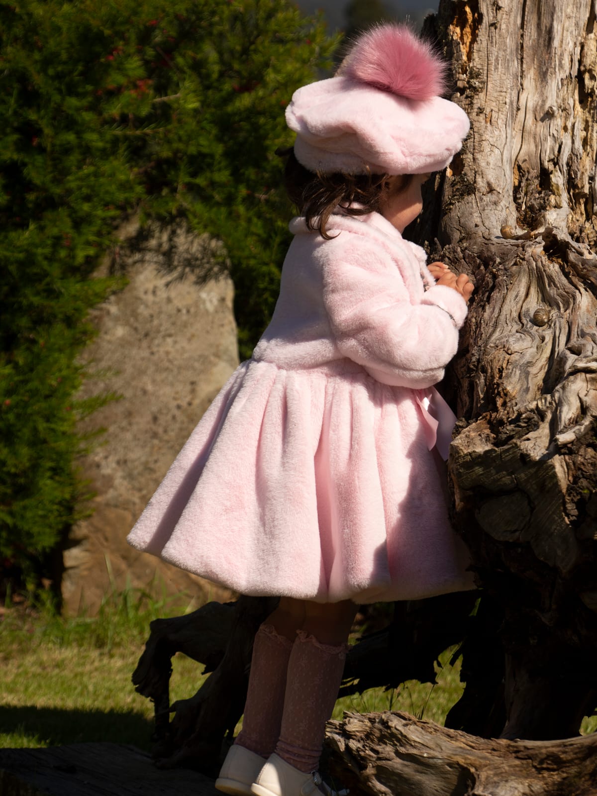 Handmade Pink Soft Fur Coat Sonata AW24 (Made to order)