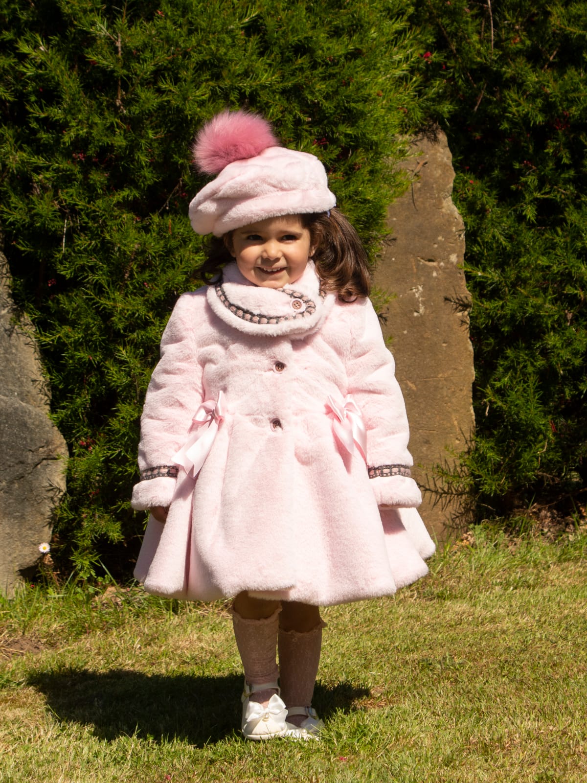 Handmade Pink Soft Fur Coat Sonata AW24 (Made to order)