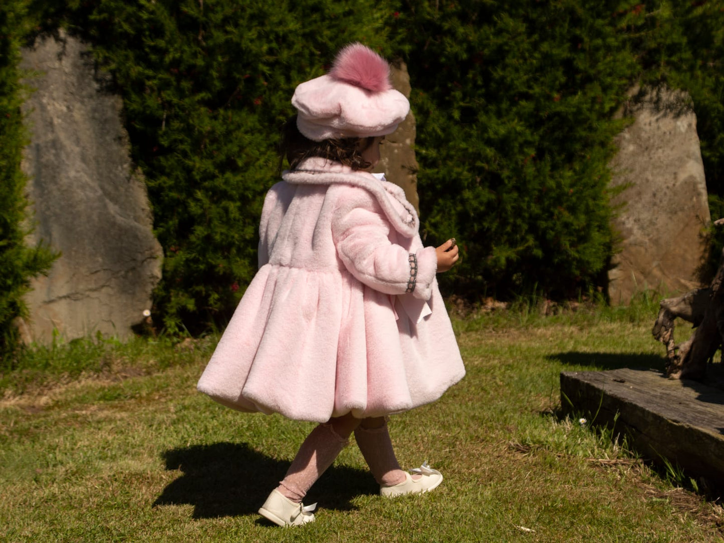 Handmade Pink Soft Fur Coat Sonata AW24 (Made to order)