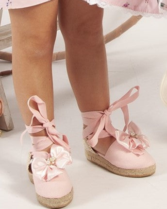 Pink Bow Ribbon Shoes (Made to order)