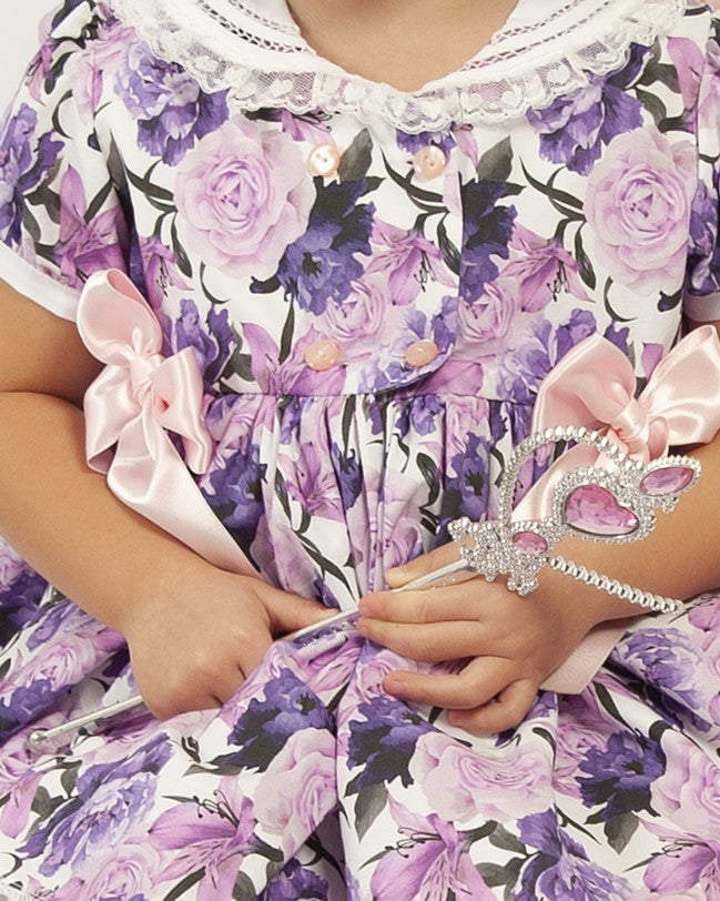 Sonata Floral Lilac Classic Dress  - (Made to order)