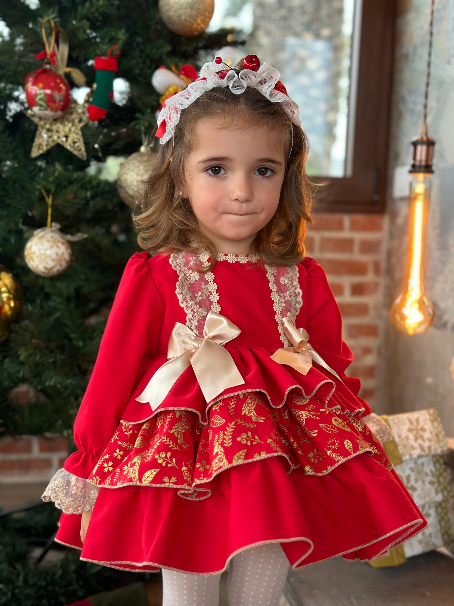 Traditional Red Christmas Dress (Made to order)