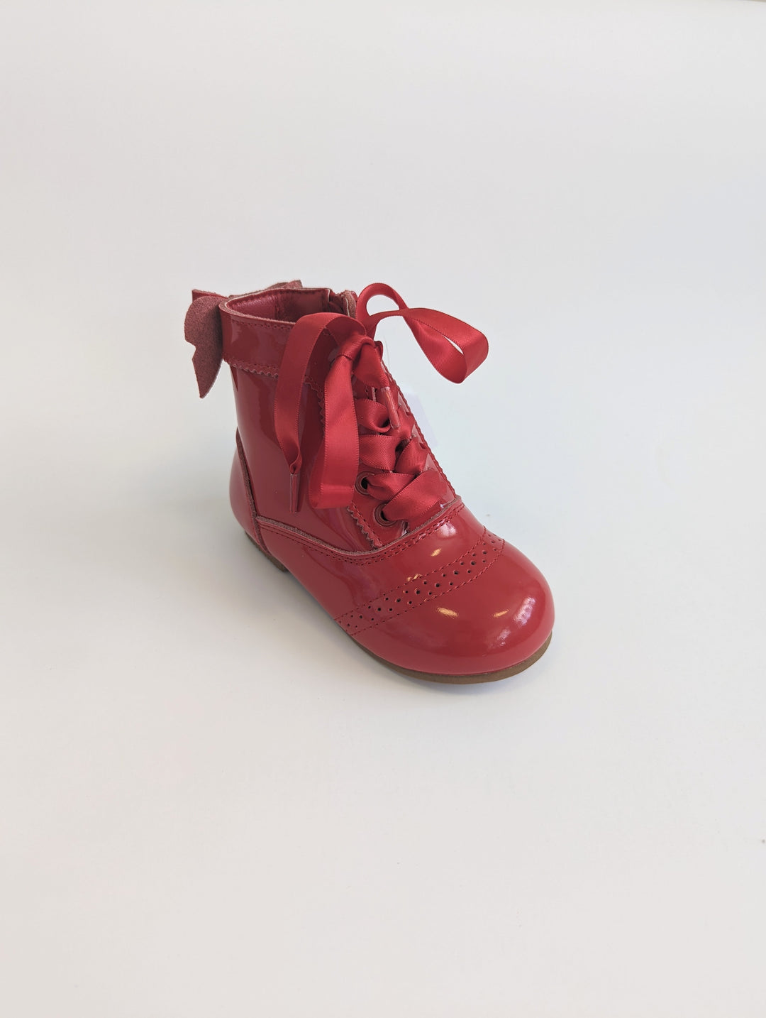 Girls Spanish Leather Back Bow Boots